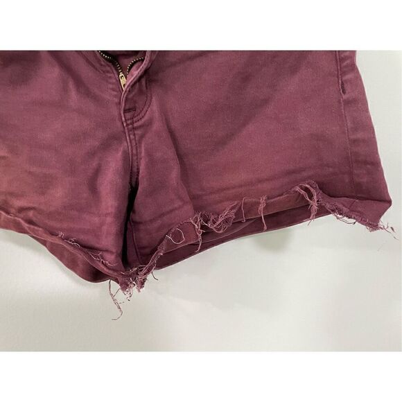 American Eagle Outfitters Women’s 10 Hi Rise Shortie Super Stretch Shorts Red - Picture 3 of 6